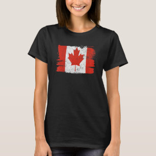Canada Flag Pride Friendship Pride Peace Vintage R T-Shirt
