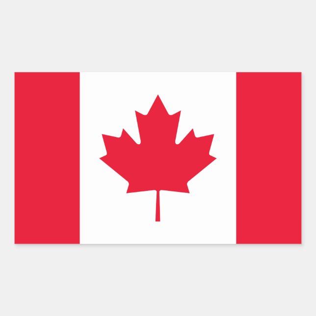 Canada Flag Rectangular Sticker (Front)