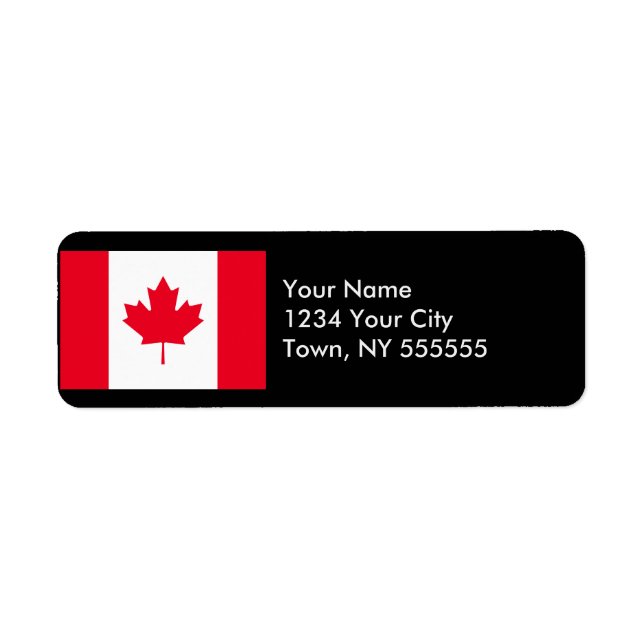 Canada Flag Return Address Label (Front)