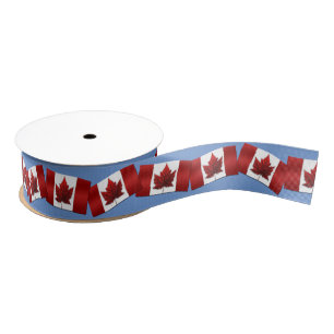 Canada Flag Ribbon Custom Canada Ribbon Grosgrain Ribbon