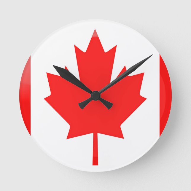 Canada flag round clock (Front)