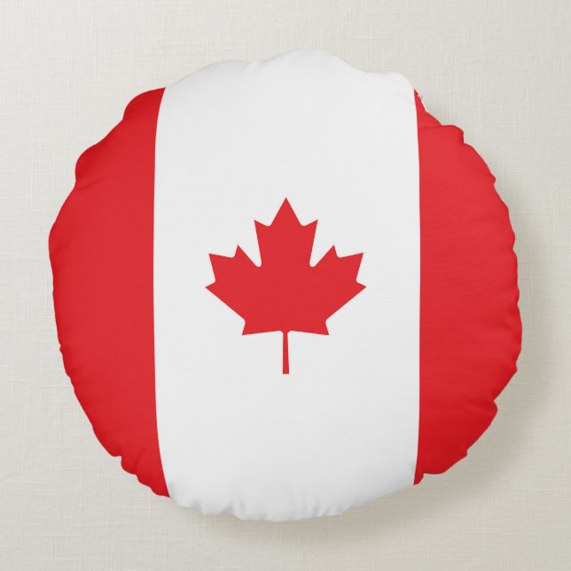 Canada flag round cushion (Back)