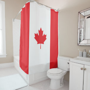 Canada flag shower curtain