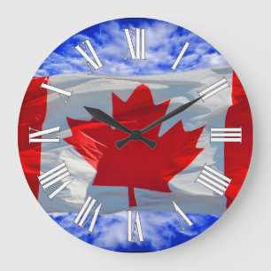 Canada Flag & Sky Proud Patriotic Wall Clock