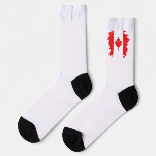 Canada flag socks