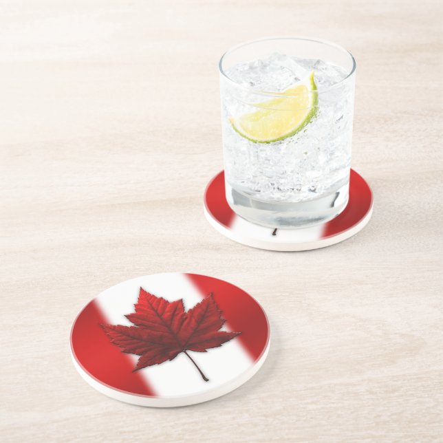 Canada Flag Souvenir Coaster Canada Gifts (Side)