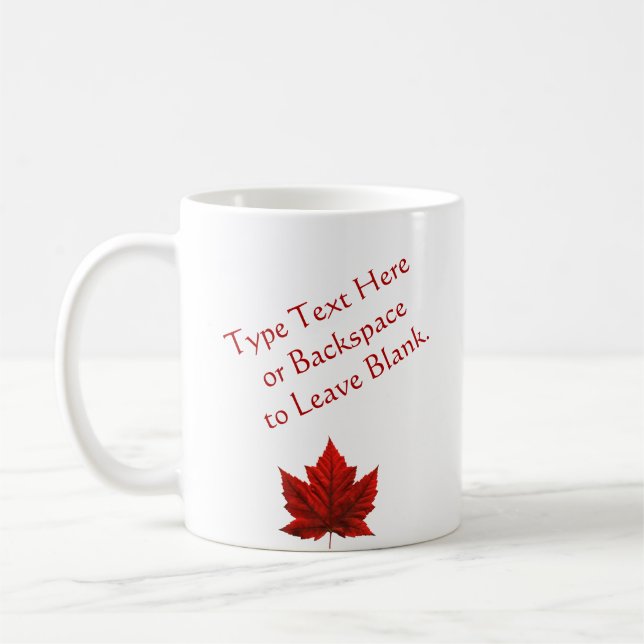 Canada Flag Souvenir Coffee Cup Canada Mug (Left)