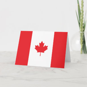 Canada flag thank you card