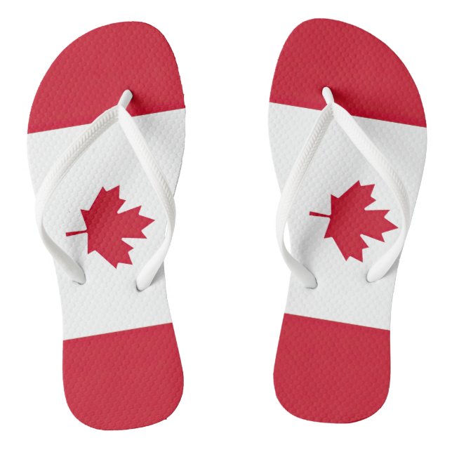 Canada Flag Thongs (Footbed)