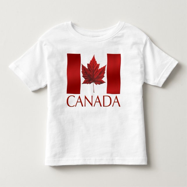 Canada Flag Toddler Shirt Canada Baby Long Sleeve (Front)