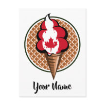 Canada flag vector ice cream maple leaf