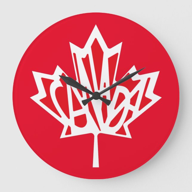 CANADA FLAG VERSION FREE by Masanser Large Clock (Front)