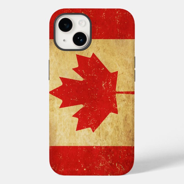 Canada Flag Vintage Design Case-Mate iPhone Case (Back)