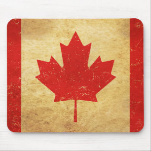 Canada Flag Vintage Design Mouse Pad