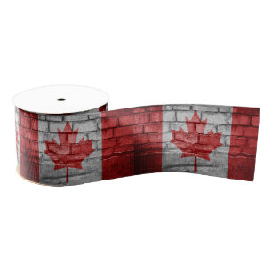 Canada flag wall grosgrain ribbon