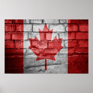 Canada flag wall poster