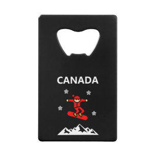 Canada Flying Red Snowboarder Colour
