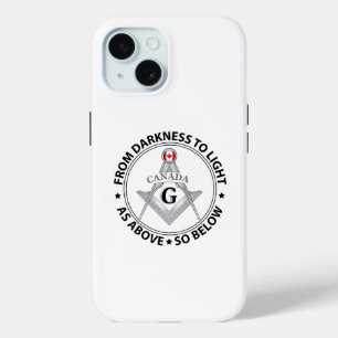 Canada freemasonry sign iPhone 15 case