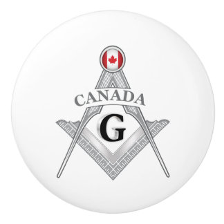 Canada freemasonry sign ceramic knob