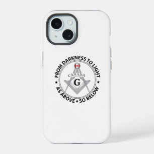 Canada freemasonry sign iPhone 15 case