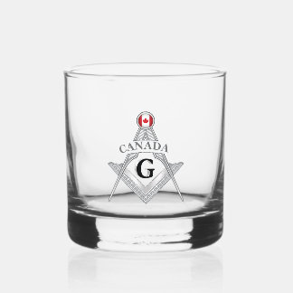 Canada freemasonry sign whiskey glass