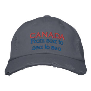 Canada From Sea to Sea to Sea Embroidered Hat