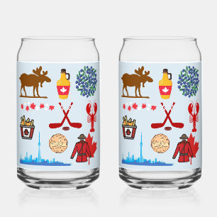 Canada Fun Can Glass