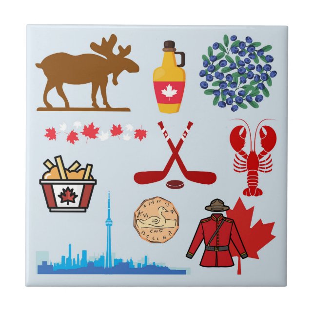   Canada Fun Ceramic Tile (Front)