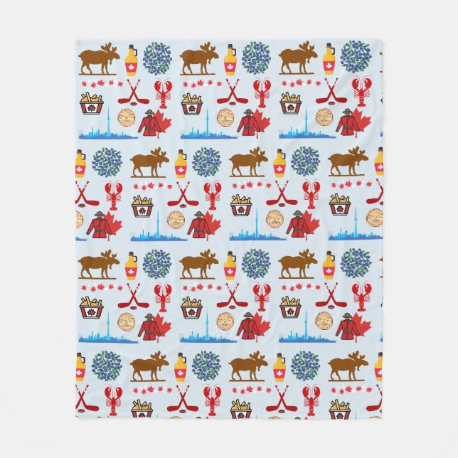Canada Fun Fleece Blanket (Front)