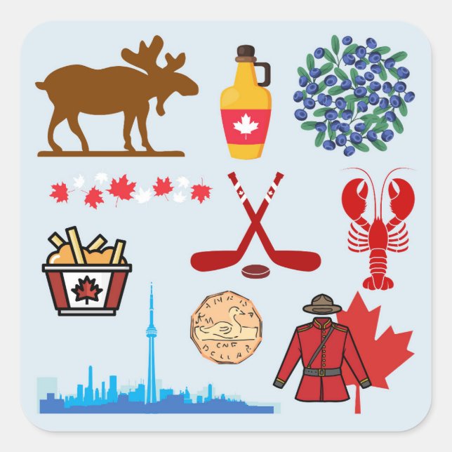 Canada Fun Square Sticker (Front)