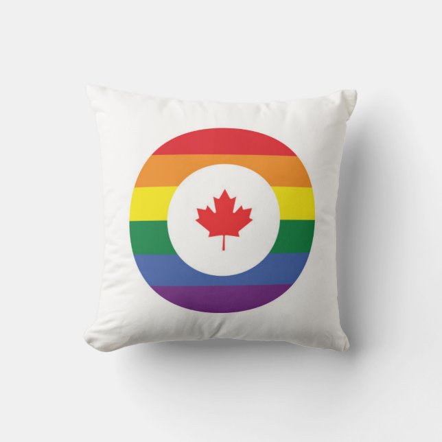 Canada Gay Pride Cushion (Front)