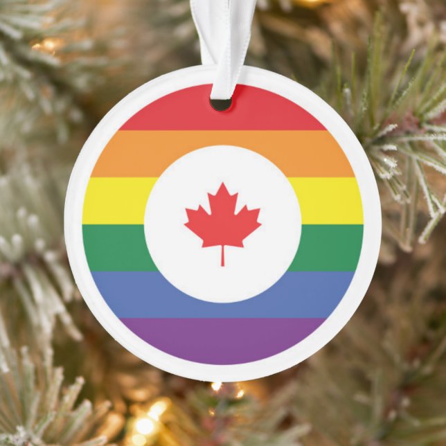 Canada Gay Pride Ornament (Tree)