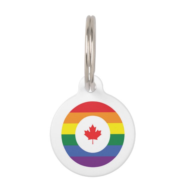 Canada Gay Pride Pet Tag (Front)