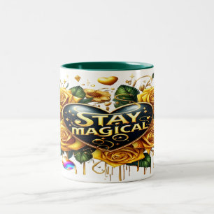 Canada Geese Amidst the Weeping Willows  Two-Tone Coffee Mug