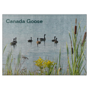 Canada Geese And Cattails Cutting Board