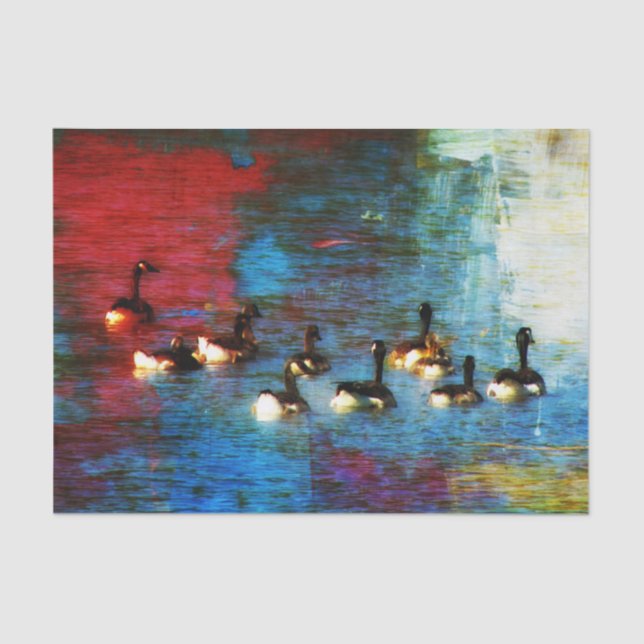 Canada Geese Decoupage Tissue Paper (Front)