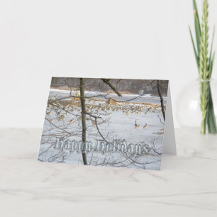 Canada Geese Happy Holidays Card