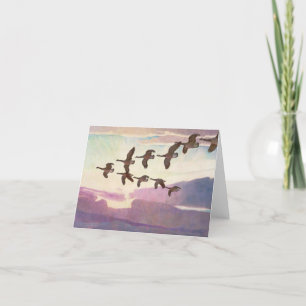 Canada Geese in Spring by Newell Convers Wyeth Thank You Card
