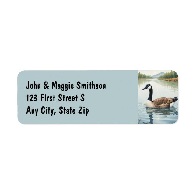 Canada Geese Waterfowl Bird Nature Lake Return Address Label (Front)