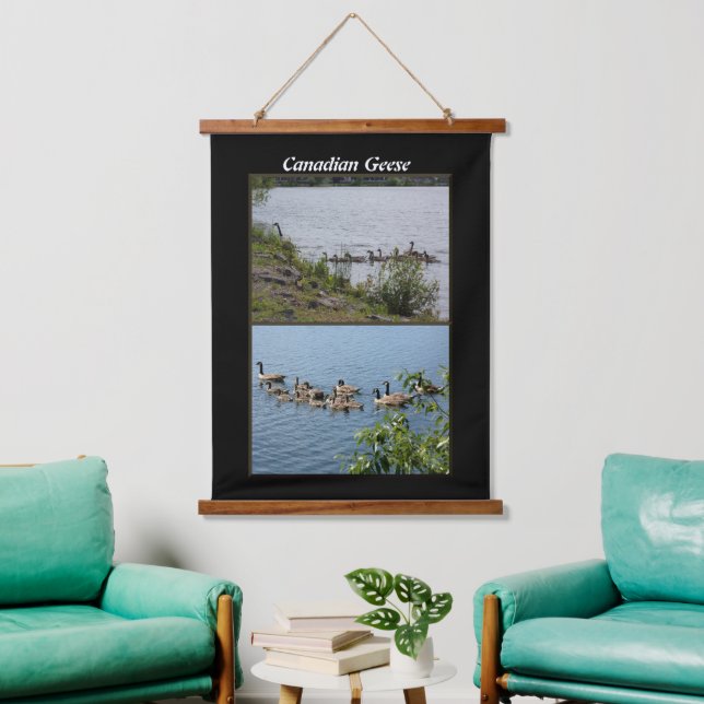 Canada Geese Wood Topped Wall Tapestry (Living Room)