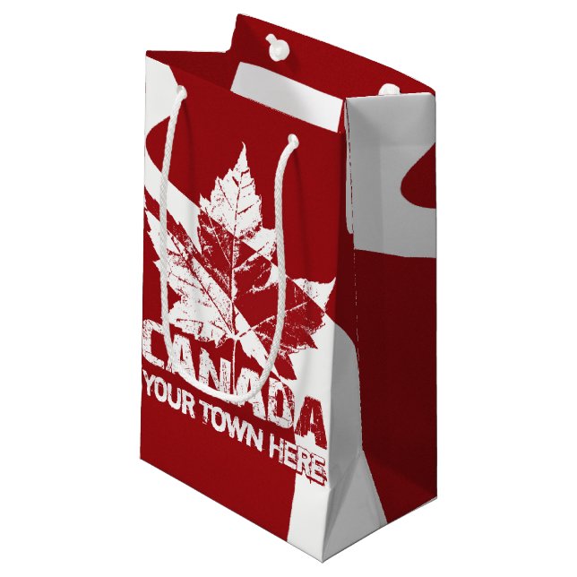 Canada Gift Bags Custom Canada Maple Leaf Gift Bag (Front Angled)