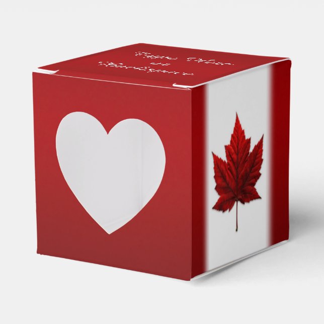Canada Gift Box Personalise Canada Flag Gift Boxes (Front Side)