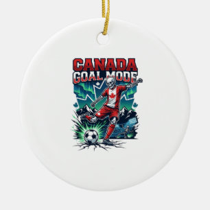 Canada Goal Mode Skeleton Striker Nations Dynamic Ceramic Ornament