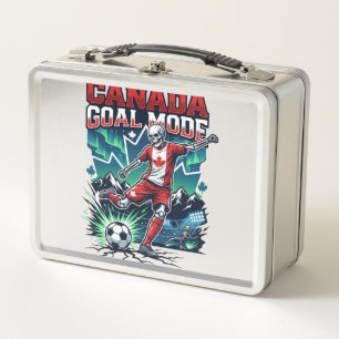 Canada Goal Mode Skeleton Striker Nations Dynamic  Metal Lunch Box