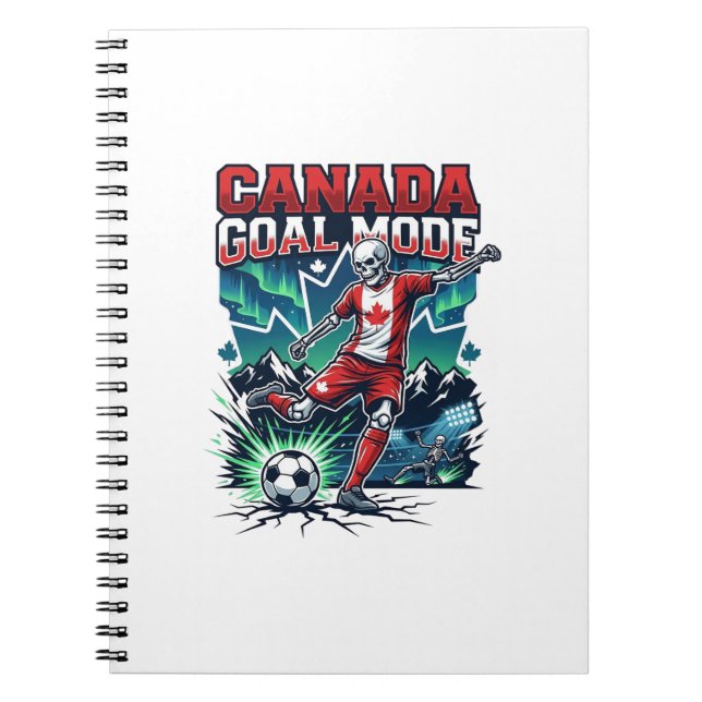 Canada Goal Mode Skeleton Striker Nations Dynamic  Notebook (Front)