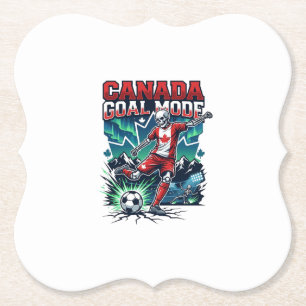 Canada Goal Mode Skeleton Striker Nations Dynamic Paper Coaster