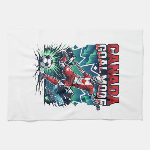 Canada Goal Mode Skeleton Striker Nations Dynamic Tea Towel