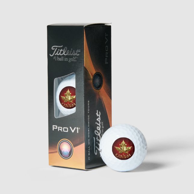 Canada Golf Balls Personalised Canada Golf Gifts (Packaging)