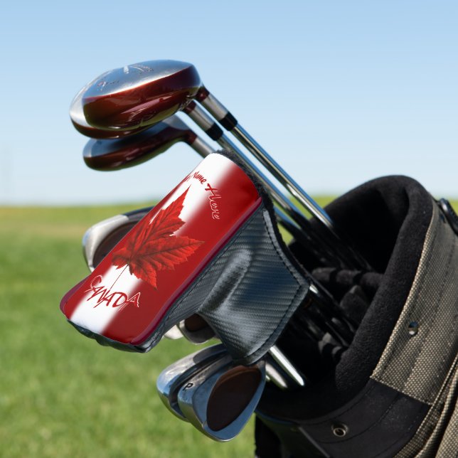Canada Golf Gifts Canada Maple Leaf Putter Cover (In Situ)