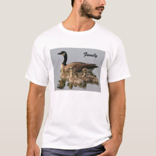 Canada Goose and her brood photo men's t-shirt